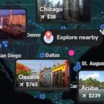 Google Flights Map with prices